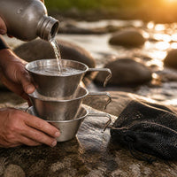Stainless Steel Sierra Bowl Set for Camping & Outdoor Picnics - Portable Dinnerware with Storage Bag