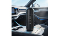 Dual Voltage Car Electric Kettle Stainless Steel Car Kettle with LCD Display Portable Compact for Road Trippers