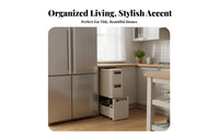 Slim Rolling Cart Space Saving Drawer Unit Installationat No Cost Easy Setup for Homeowners, Renters, Narrow Areas, Kitchen