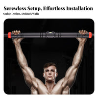 Doesn't Damage Walls Doorway Pull-up Bar Easy Installation Doorway Pull up Bar Anti-Slip Grip Strength Training Equipment Secure Locking Mechanism for Fitness Enthusiasts, Adults, Women, Indoor