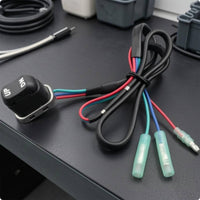 Outboard Marine Engine Trim Switch Wired Cable Harness Outboard Trim Switch Black Plastic Easy to Install for Boat