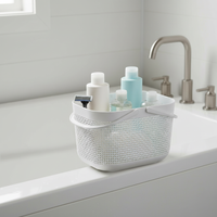 Japanese Style Portable Shower Caddy Basket Plastic Bathroom Organizer with Drainage