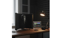 Noise Reduction Audio Record Device Isolation Barrier Desk and Stand Mountable Studio Mic Soundproof Screen Adjustable Angle Foldable Vocal Reflection Filter Quick Setup for Podcasters, Musicians, Streamers, Desktop