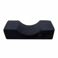 Breathable & Skin-Friendly Eyelash Extension Pillow Soft Velvet Cover U-Shaped Lash Pillow Side Pockets for Estheticians, Spas, Home Studios