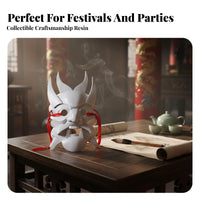 Traditional Chinese Design Guizhou Nuo Opera Mask Intangible Cultural Legacy Design Costume Accessory 3D Carved Look Face Covering Hand-Painted for Cosplayers, Performers, Party-Goers, Cosplay Events, Stage Performances