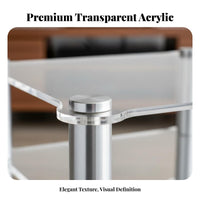 2-Tier Acrylic Audio Rack Space-Saving 2-Layer Audio Rack Compact Design Transparent High-Fidelity Equipment Stand for Audiophiles, Home Studio
