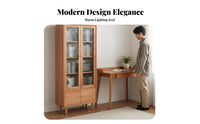Nordic design Narrow Wooden bookshelf sturdy Wood Construction bookshelf Japanese Design Shelving Unit Space-Saving for Book Lovers, Apartment Dwellers, Office Workers, Study Room, Small Spaces, Bedroom, Entryway