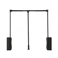 Double-Dampener Lift-down Wardrobe Rod Damping Pull-out Hanging Rod Heavy Duty Closet Lift Soft-Close