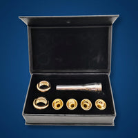 Threaded Trumpet Mouthpiece with Adapter Rings Polished Interchangeable Trumpet Mouthpiece Compact Musical Accessory Space-Saving for Travel