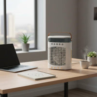 Desktop Misting Fan Versatile Function Personal Cooling Fan 120° Wide-Angle Air Circulation Mini Cooling Refrigeration Unit for Office, Bedroom