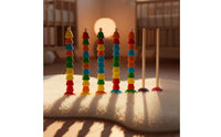 Hand-Eye Coordination Counting Peg Board Toy Focus Training Educational Counting Board Color Recognition Stacking Peg Toy Fine Movement Skills for Preschoolers, Kids, Toddlers, Preschool, Classroom