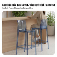Modern Minimalist Design Counter Stool with backrestrest Nordic design Bar Chair Space-Saving Household Furniture Upholstered Seat for Homeowners, Cafe Owners, Adults, Restaurant, Kitchen, Dining Room, Office