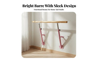Wall-Mounted Dance Bar Space-Saving Adjustable Height Dance Barre Heavy Duty Home Ballet Practice Bar for Adults, Dancers, Gym