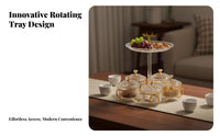 Rotating Tray Candy and Nut Container Set Elegant Decoration Rotating Snack Serving Tray Luxury Design Divided Fruit and Candy Platter