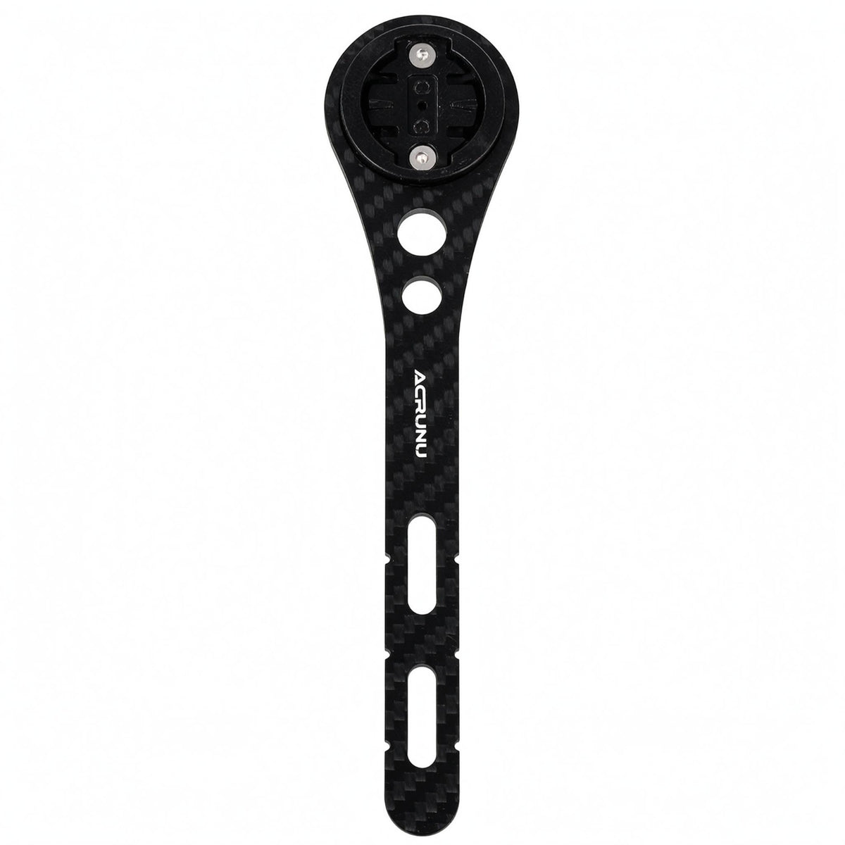 Woven Finish Carbon-Fiber Bike Computer Extension Mount Cutout Slots Integrated Handlebar Extension Bracket Adapter Bases out Front Bike Mount Cycling Computer Compatible