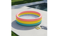 Easy to Inflate Three-Circle Kids Pool Portable Round Inflatable Pool for Outdoor, Backyard, Patio