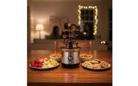 Double Controls 4-Tier Chocolate Fountain Easy to Clean Electric Chocolate Fondue Fountain Multi-Functional for Parties, Weddings, Buffets