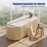 Foldable Bathtub, PVC Insulated Soaking Tub, Quick Setup, Home Spa