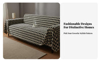 Scratch Resistant Velvety Full-Coverage Blanket Non-Slip Sofa Throw Soft & Comfortable Couch Protector Pet-Friendly for Families, Homeowners, Living Room, Bedroom