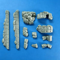 1/35 Scale Tank Model Parts with Sandbag Protection Unpainted Sherman Tank Model Parts Unbuilt Collectible for Hobbyists