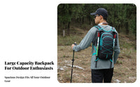 Adjustable Straps Lightweight Hiking Backpack Breathable Outdoor Sports Rucksack Multi-Pocket Design for Travelers, Cyclists