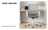 Ergonomic Design Sled Base Mesh Chair Support Office Furniture S-Shaped Backrest Conference Seating Padded Cushion Seat for Students, Visitors, Guests, Study Room, Reception Area