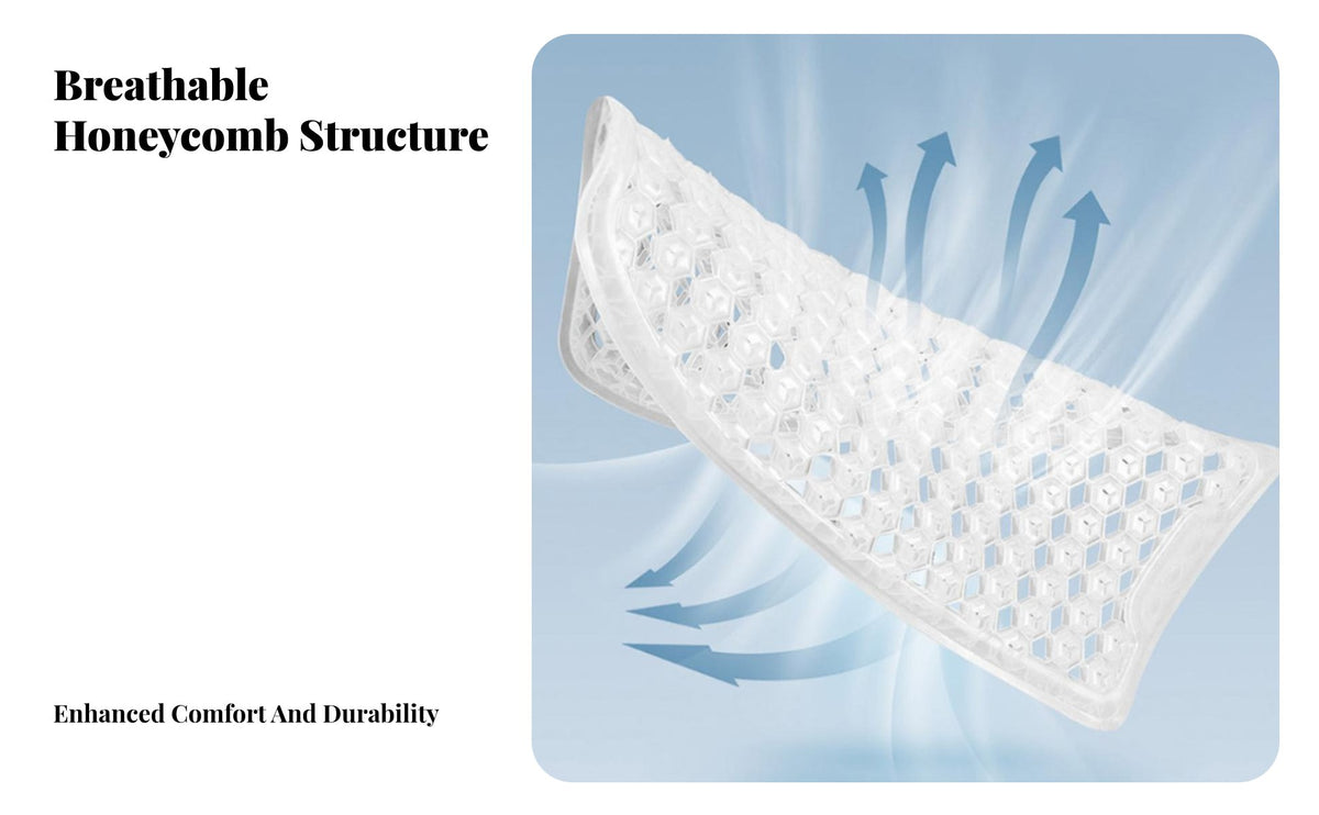 Honeycomb Cooling Cushion High Gel Seat Cushion Highly Elastic Honeycomb Chair Pad for Students Users, Home, Travel
