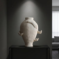 Hand Sculpture Vase Sculptural Vase with Hands Modern Decor for Art Collectors