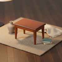 Dollhouse Table Chair Set Detailed Craftsmanship Miniature Chair Set Wood Grain Look Tiny House Items
