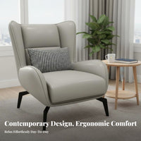 Light Luxury Oversized Single-Person Sofa Minimalist Design Upholstered Tub Chair signature aesthetic Home Seating Ergonomic posture supportrest for Homeowners, Students, Book Lovers, Living Room, Lounge Area, Bedroom, Apartment
