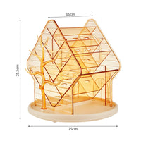 Spinning Rotating Cosmetic Organizer Transparent Rotating Makeup Organizer Acrylic Makeup Tiered Structure with Shelves Clear for Women