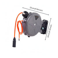 Retractable Air Conduit Reel Automatic Air Conduit Reel with Wall Mount Auto Rewind for Mechanics, DIY Hobbyists, Garage, Workshop