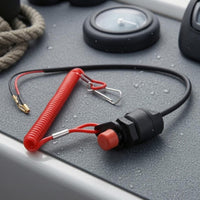 Metal Terminals Outboard Engine Kill Switch Replacement Part Emergency Stop Switch Long-Lasting Waterproof