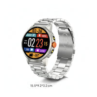 Bluetooth Calling Smartwatch Fitness Smart Watch with Metal Bracelet Smartwatch with Flashlight Outdoor Sporty for Men