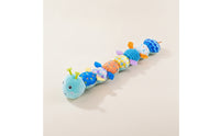 Caterpillar Toy with Embroidered Face Cushioned Caterpillar Stuffed Toy Soft Sensory-Friendly for Infants, Tummy Time