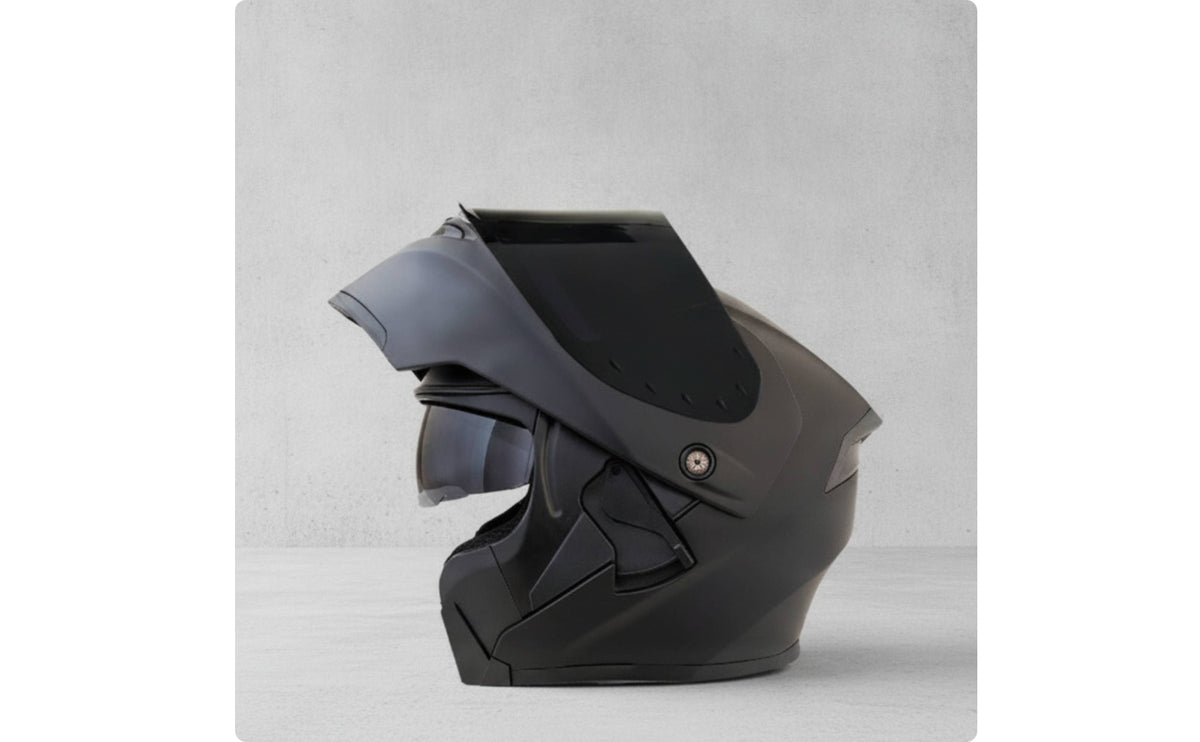 Aerodynamic Modular | Ventilated, full-coverage Helmet with Dual Visor, for Street Riding