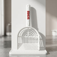Litter Scooper and Dustpan for Cat Litter, Large Capacity PP Material Sand Sifter, Sieve Cleaning Tool with Rectangular Slots for Tray Box Use