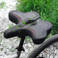 Ergonomic Bike Seat Shock Absorbing Wide Cycle Saddle Non-Slip Surface Split Bike Cushion for Mountain Biking