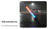 Illuminated Traffic High Visibility Handheld Traffic Control Battery-Powered Director Stick Highly Visible Flashing Safety Stick
