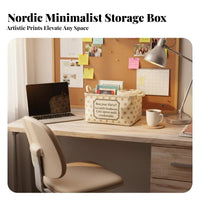 Foldable Cloth tote Collapsible Handled Tote Box Portable for Desktop, Parents