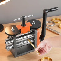 Jewelry Rolling Mill Adjustable Thickness Goldsmithing Press Machine Manual Rolling Mill Labor-Saving Gear Reduction