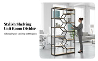 Freestanding Open shelving unit utilitarian aesthetic Freestanding Etagere shelving unit Multipurpose Shelving Unit for Apartment Dwellers, Study, Bedroom, Entryway