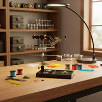 Rotary Fly Tying Vise Hardened Steel Gripping Mechanism Rotating Fly Tying Vise Adjustable Fishing Equipment for Workshop