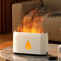 Fire-Effect Aroma Diffuser Desktop Fire Mist Dispenser Timer Settings Home Decor