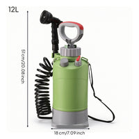 Portable Manual Backpack Sprayer Handheld Backpack Sprayer with Coiled Hose Versatile Sturdy for Campers, Camping