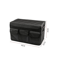 Car Trunk Organizer with Pockets Portable Folding Storage Box for Commuters, Road Trips