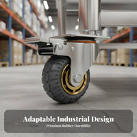 Wear Resistant 4 Inch Swivel Caster Anti-Slip Heavy Duty Caster Wheel Quiet Operation for Workshop Professionals, Factory, Indoors, Outdoors
