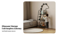 Slim Multi-Tier Shelving Unit Floor-Standing Tall Narrow Shelving Unit Space-Saving Easy Assembly for Bedroom, Playroom