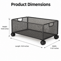 Large Toy Storage Drawers, Wheeled Rolling Storage Cart, 6 Shelf Multi-Drawer Unit for Children's Bedroom, Playroom & Craft Room Organiser