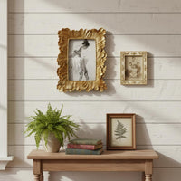 Vintage Petal Photo Frame Tabletop or Wall Mount Baroque Design Photo Holder